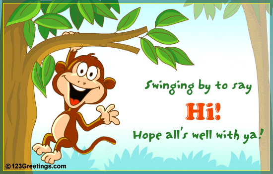 A Swinging Hi! Free Hi eCards, Greeting Cards | 123 Greetings