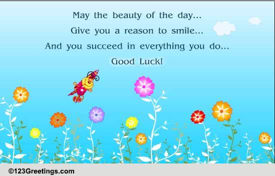 Wish You Good Luck! Free Good Luck eCards, Greeting Cards | 123 Greetings