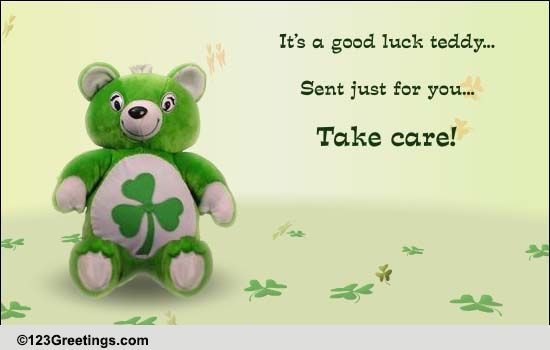 It's A Good Luck Teddy! Free Good Luck eCards, Greeting Cards | 123