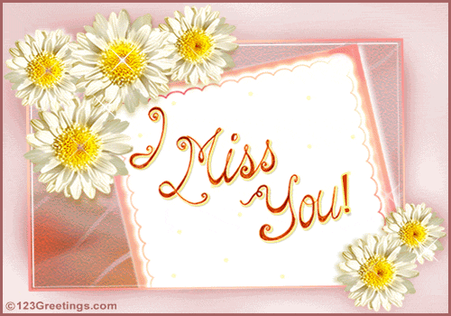 miss you friend. A simple miss you card.