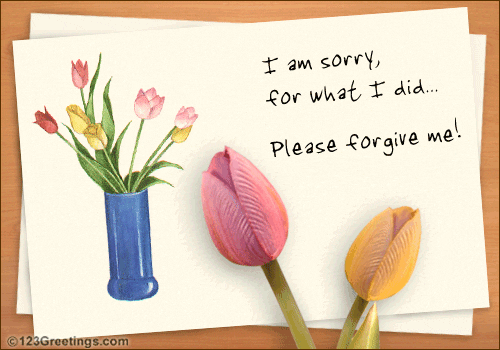 Say sorry to someone through this card.