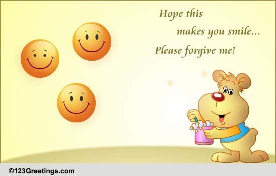 Please Smile! Free Sorry eCards, Greeting Cards 123 Greetings