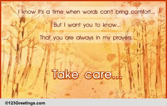 Always In Prayers Free Take Care eCards, Greeting Cards 