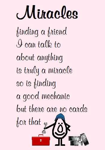 Miracles - Funny Poem For A Friend. Free Thinking of You eCards | 123