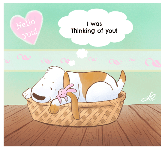 Thinking Of You Puppy. Free Thinking of You eCards, Greeting Cards | 123  Greetings