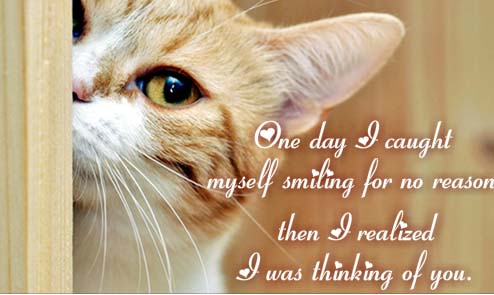 Thinking About You Makes Me Smile Free Thinking Of You ECards 123