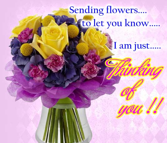 Remembering You With Flowers... Free Thinking of You eCards | 123 Greetings