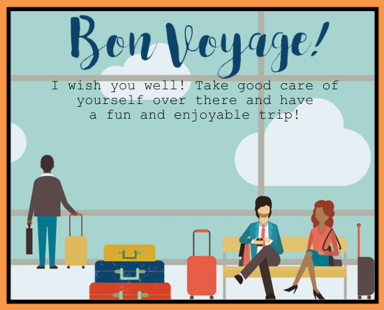 My Bon Voyage Message Card For You.