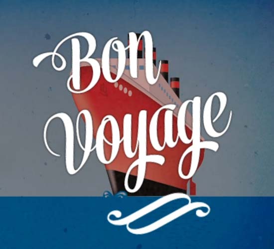 Vintage Style Cruise Ship. Free Bon Voyage Ecards, Greeting Cards 