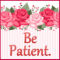 Be Patient.