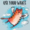 Encouragement Flying Cats.