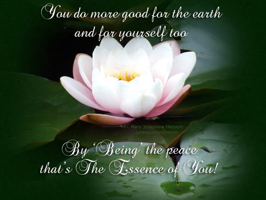 Be The Peace You Wish To See.