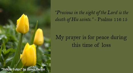 Prayer For Peace During Bereavement.