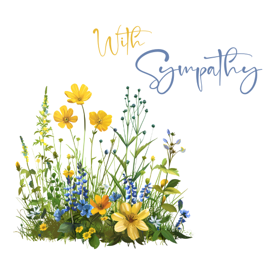 With Sympathy Flowers Card.