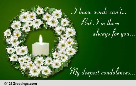 Words Can't... Free Sympathy & Condolences eCards, Greeting Cards | 123