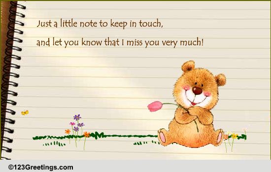 I Miss You, Call Me! Free Keep in Touch eCards, Greetings