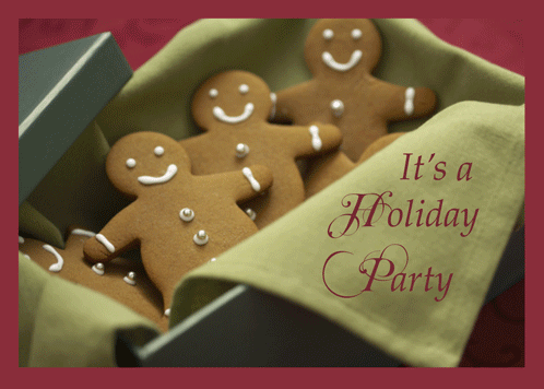 Invite To Holiday Party Gingerbread!