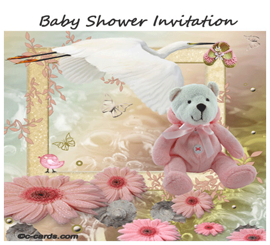 Invitation card for your Baby shower party.