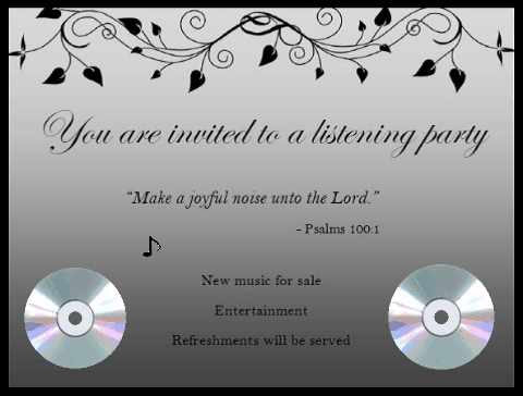 Invitation To A Music Listening Party. Free Save the Date ...