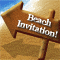 Beach Party Invitation Card.