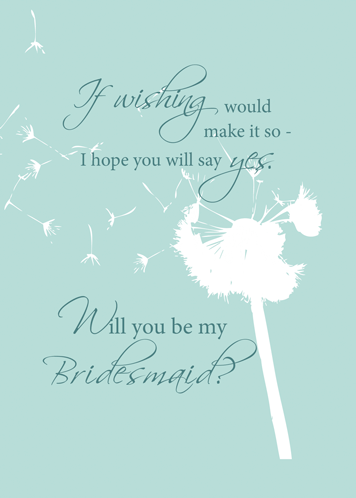Will You Be My Bridesmaid Invitation.