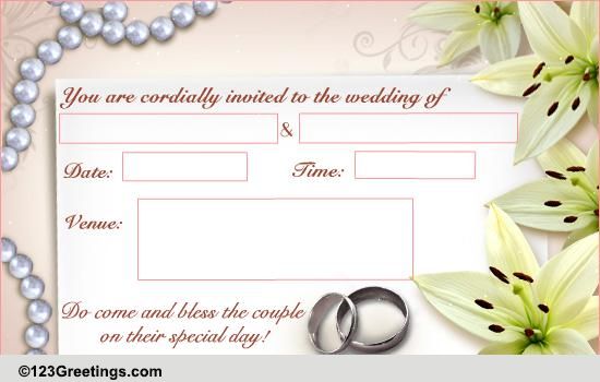 Wedding invitation cards via email