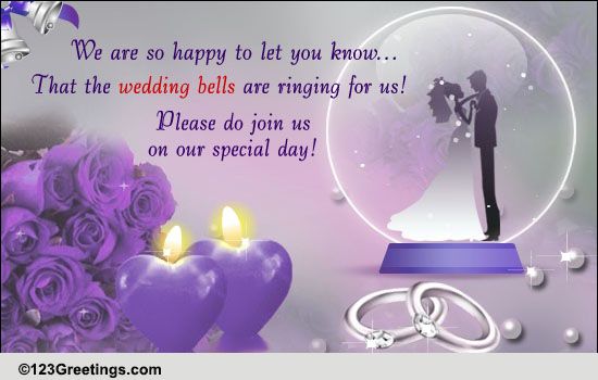 Our Wedding Invitation! Free Wedding eCards, Greeting Cards | 123 Greetings