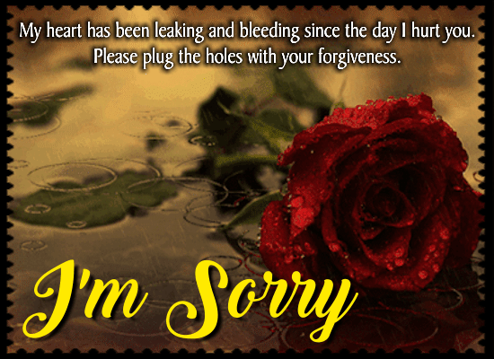 A Sorry Ecard For Your Love,.