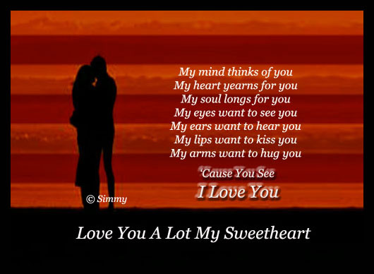 Love You A Lot My Sweetheart Free I Love You Ecards Greeting Cards