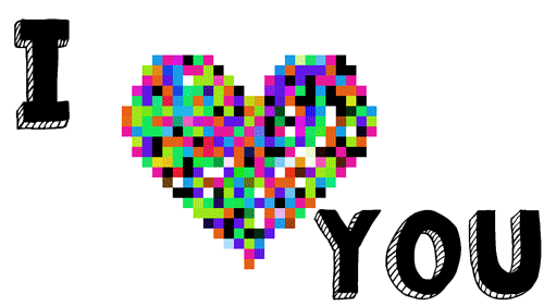 Say I Love You With A Pixel Heart!
