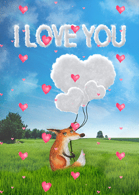 I Love You Cute Fox With...