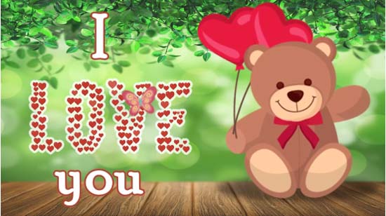 big teddy bear saying i love you