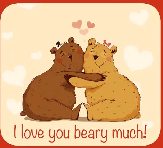 I Love You Beary Much! Bear Hugs! Free I Love You eCards ...