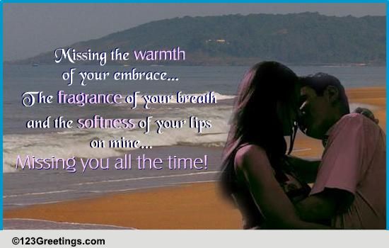 Missing You All The Time Free Kiss Ecards Greeting Cards 123 Greetings