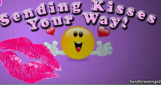 Sending Kisses Your Way. Free Kiss eCards, Greeting Cards | 123 Greetings