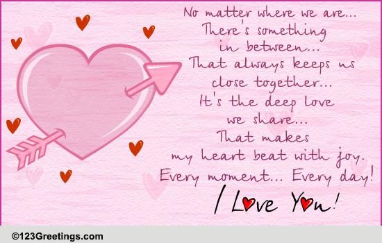 For Your Long Distance Love... Free Poems eCards, Greeting Cards | 123