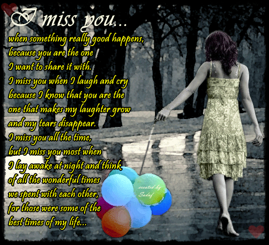 missing you poems him