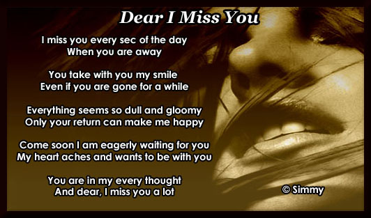 Dear, I Miss You.