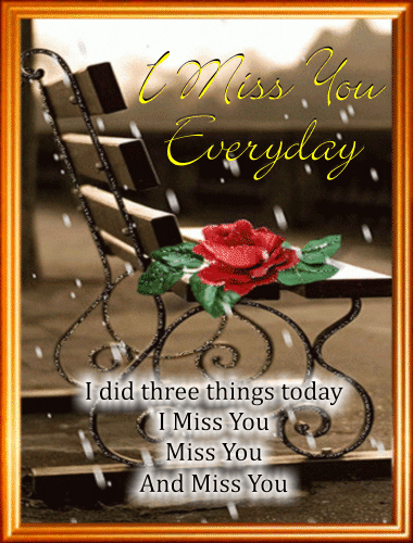 Miss u greeting cards for lover