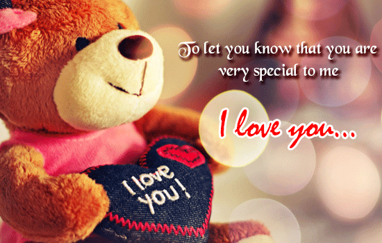 Special Teddy Card For Your Sweetheart
