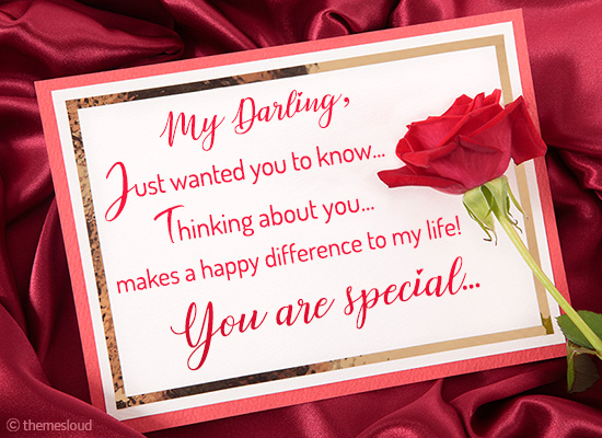 My Darling, You Are Special...