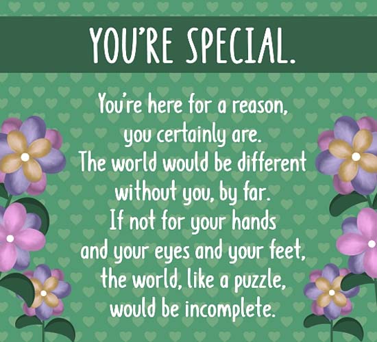 Youre Special Just The Way You Are Free You Are Special Ecards 123