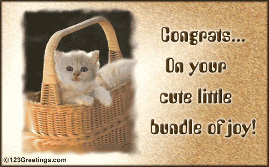 Congratulate your friends/ pals on their cute little bundle of joy.