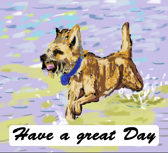 Have A Great Day Dog Swims...