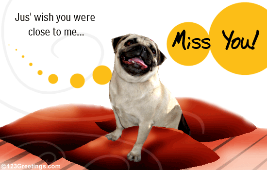 Send this cute miss you card to your loved one.