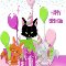 Cats Kittens Birthday Card.