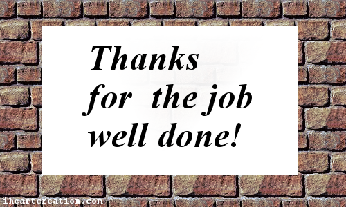 Free thank you cards for a job well done