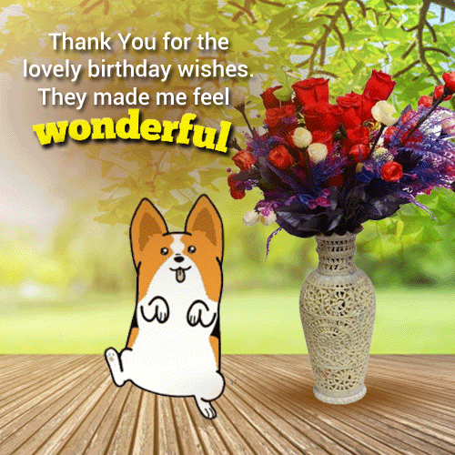 Thank U For The Lovely Wishes. Free Birthday Thank You eCards | 123  Greetings