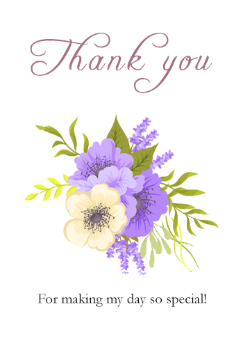 Special Thank You With Flowers.