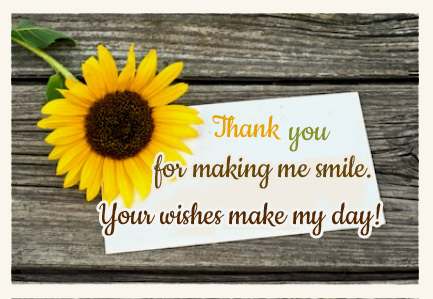 For thank me smile making you 100 Thank